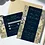 Thumbnail: Navy and Gold Floral Wedding Invitations | Set of 10
