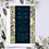 Thumbnail: Navy and Gold Floral Wedding Invitations | Set of 10